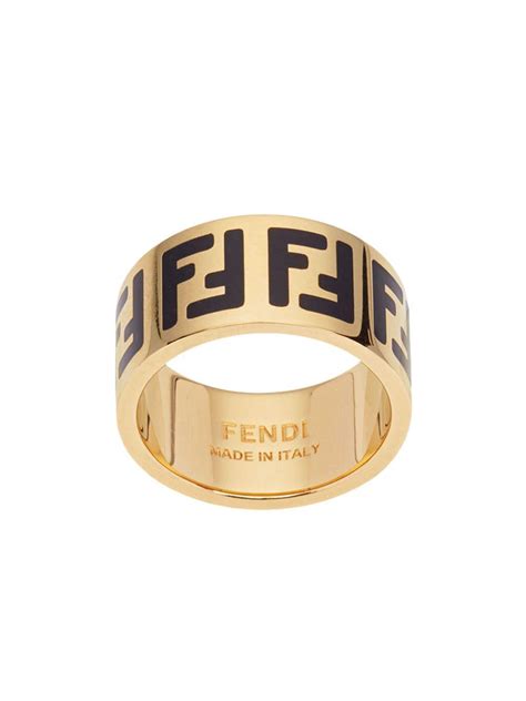 fendi ring goud zwart|gold FENDI Women Rings .